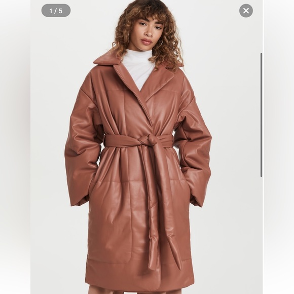 Proenza Schouler White Label Faux Leather Puffer Coat